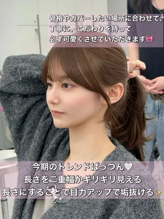 ロング カラー 韓国ヘア/レイヤー/ 顔まわり足立遥奈のヘアスタイル