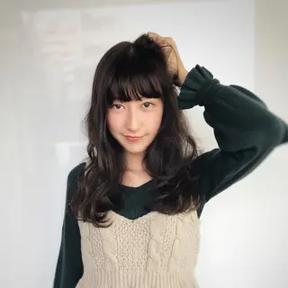 ロング パーマ 苅北 泰輔のヘアスタイル