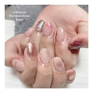 ミディアム ネイル 🐾enen style 🐾のネイルデザイン