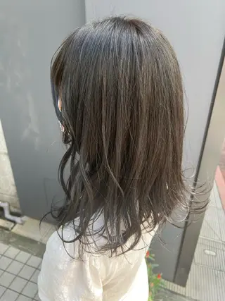 セミロング 川原大空 無料パーマモデル募集のヘアスタイル