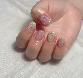 ネイル 爪育ショートネイル MOMOKAのネイルデザイン
