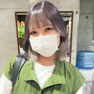 ミディアム カラー 堺 鳳 ママ美容師 yukariのヘアスタイル