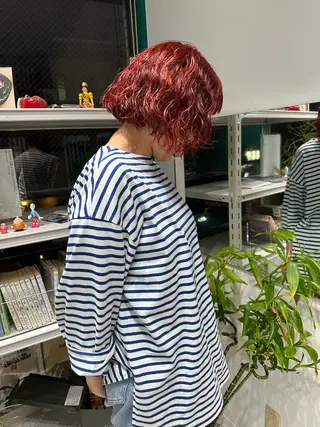 ミディアム カラー パーマ 🎀オイダイラ モモカ🎀のヘアスタイル