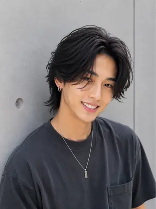 パーマ メンズ 宇梶 千愛のヘアスタイル