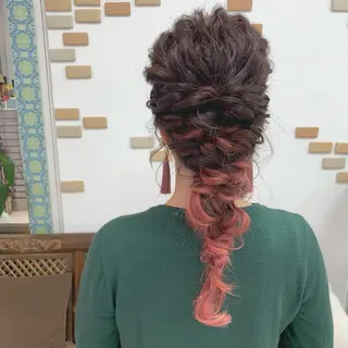 セミロング ヘアアレンジ 久保山 友奈のヘアスタイル