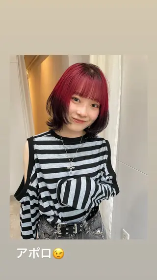 ミディアム 山岡 拓也のヘアスタイル