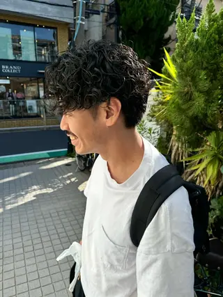 ショート パーマ ヘアアレンジ メンズ ちこ .のヘアスタイル