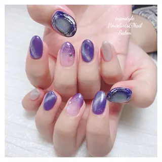 ミディアム ネイル 🐾enen style 🐾のネイルデザイン
