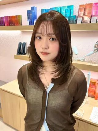 ミディアム カラー belta.🌱 安藝夏花🌻のヘアスタイル