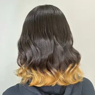 ミディアム カラー 梅原 姫🍬🐰のヘアスタイル