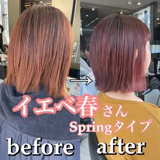 ミディアム 似合わせカット 迫留由弥のヘアスタイル