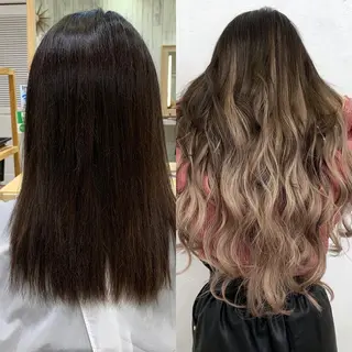 ロング カラー ヘアアレンジ マツエク・マツパ TATSUYA アートディレクターのヘアスタイル