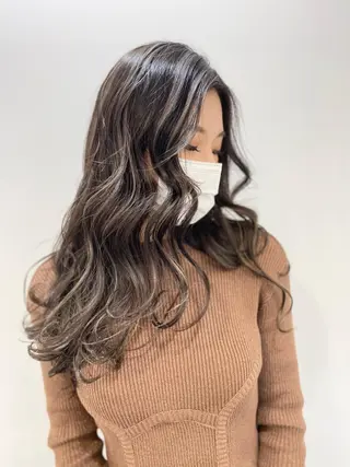 ロング カラー レイヤーカット 赤み消し　店長/大和のヘアスタイル