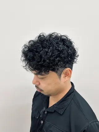 ミディアム パーマ メンズ 🏁メンズパーマ/ RYOYAのヘアスタイル