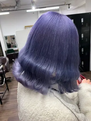 セミロング カラー ヘアアレンジ 🌟🍒ハイトーン 韓国ヘア/ユウミのヘアスタイル
