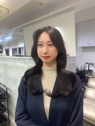 ロング カラー Rena/韓国 /ワンホンヘアのヘアスタイル