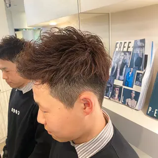 メンズ Yu シールエクステのヘアスタイル
