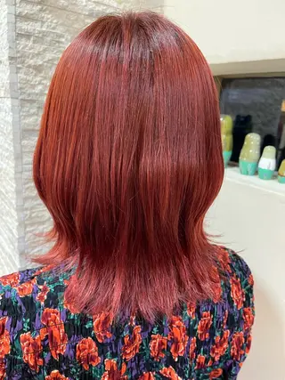 ミディアム 端野七海 縮毛矯正のヘアスタイル