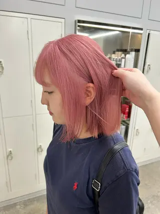ミディアム ハルカ 美髪縮毛矯正 レイヤーモデル募集のヘアスタイル