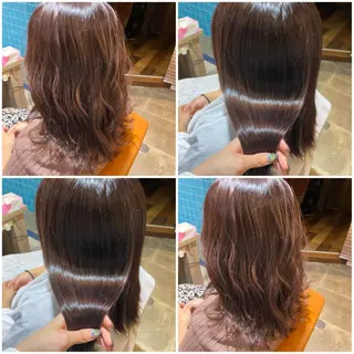 カラー 🩵盛れる顔周り/ 艶カラーemi🩵のヘアスタイル