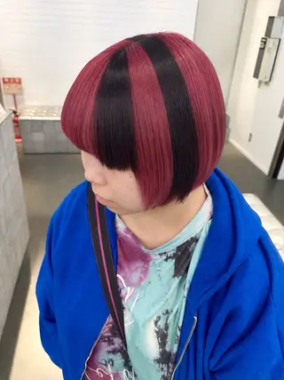ショート カラー ヘアアレンジ 💟ケア×ハイトーン 💟／ミオのヘアスタイル