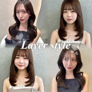 セミロング カラー 🍑艶髪/艶カラー 🍑MOMOKA🍑のヘアスタイル
