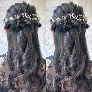 ロング ヘアアレンジ ヘアメ🎀ハイトーン 🩵エクステ🪄しほのヘアスタイル