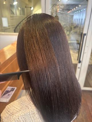 ロング カラー くいた あやなのヘアスタイル