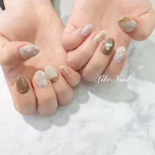 ネイル モチの良さ◉ フィルインネイル♡のネイルデザイン