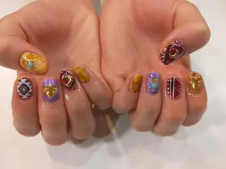 ネイル はばすみれ🎀ﾈｲﾙ 光ﾌｪｲｼｬﾙ ﾍｱのネイルデザイン