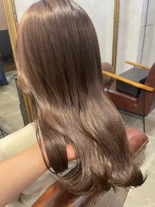 セミロング カラー 【aini天王寺】 𝐚𝐢𝐫𝐢✂︎のヘアスタイル