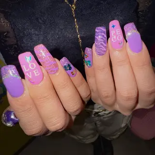 ネイル 𝙃𝙖𝙧𝙪⋆ ˚꩜。個性派のネイルデザイン