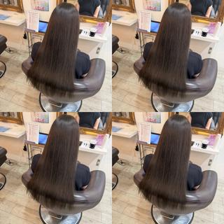 ロング カラー ✨韓国風レイヤー✖️ 美髪矯正✨ユウヤのヘアスタイル