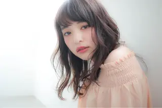 セミロング カラー パーマ 表参道/さあ や/大人ナチュラルのヘアスタイル