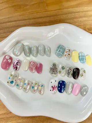 ネイル tsumeya ゆるかわ手描きネイルのネイルデザイン