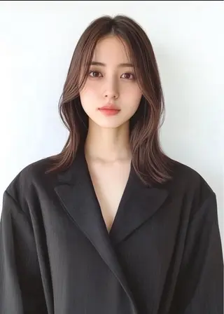 ミディアム 韓国風/髪質改善/ ナガヤアキラのヘアスタイル