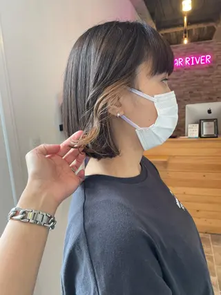 ミディアム カラー YUI/ ブリーチカラー🌷のヘアスタイル