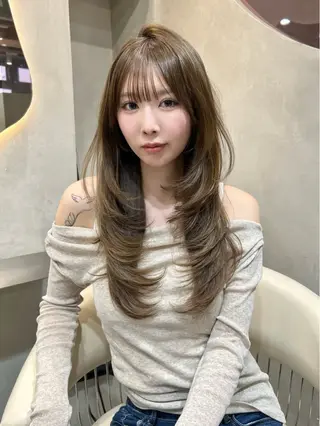 ロング 大宮韓国ハッシュ🪽 GLROWseriのヘアスタイル