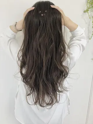 セミロング カラー ヘアアレンジ ネイル マツエク・マツパ 夜23時まで予約🉑 reverieあきらのヘアスタイル
