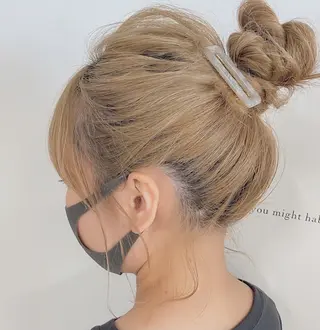 ミディアム ヘアアレンジ 筑紫通り沿い | eNeのマツエク・マツパデザイン