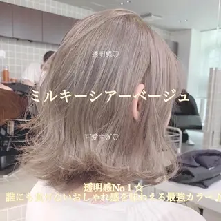 ミディアム カラー ヘアアレンジ 【公式】DISCO銀 座🪩トレンド🪽のヘアスタイル