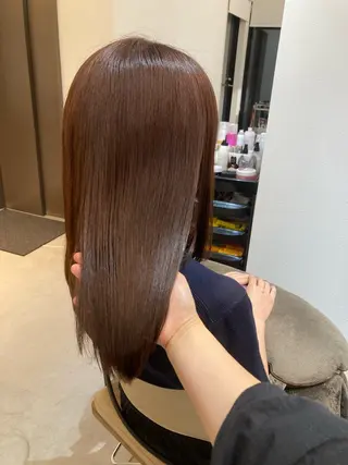 ミディアム ✨色持ちの良い艶 カラー✨蟹江真世のヘアスタイル