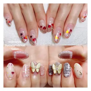 ミディアム ネイル 🐾enen style 🐾のネイルデザイン