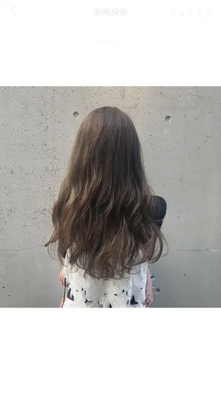 ロング カラー 酸性縮毛矯正🧴韓国 レイヤー/髪質改善のヘアスタイル