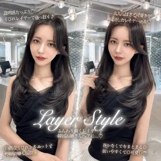 ロング レイヤー/髪質改善 縮毛/ハッシュカットのヘアスタイル