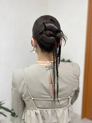 ロング ヘアアレンジ ヘアセットサロン /上坪愛美のヘアスタイル