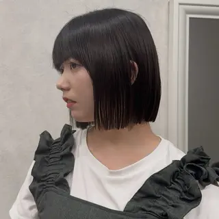 ショート 髪質改善　縮毛矯正 艶ボブ／銀座／あおのヘアスタイル