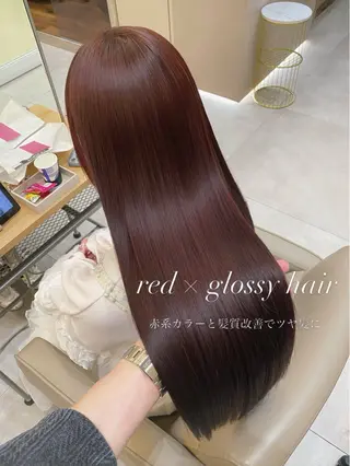 ロング カラー ヘアアレンジ 赤み消し🫧韓国ヘア 🫧藤岡誠也のヘアスタイル
