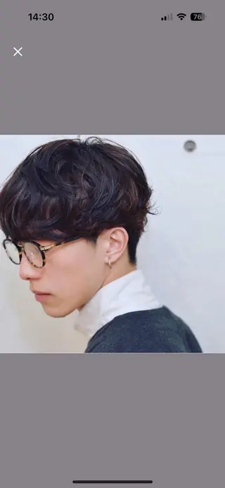 ショート パーマ メンズ 鈴木 優斗のヘアスタイル