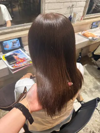セミロング カラー 透明感カラー/パーマ 🌀アオノのヘアスタイル
